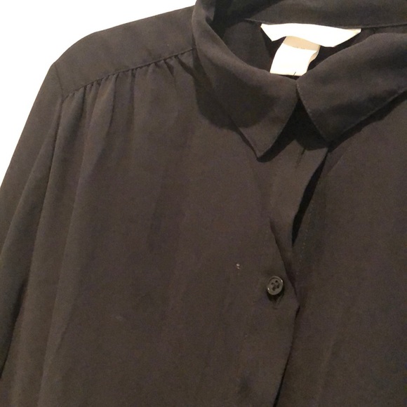 NWOT H&M black long sleeve blouse - Picture 3 of 3